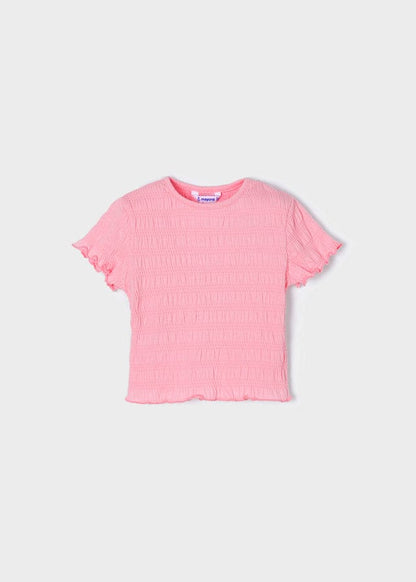 Camiseta M/C Jacquard Elastico Sku 3030 Color 62 Malva