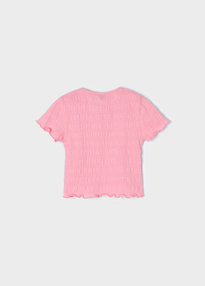 Camiseta M/C Jacquard Elastico Sku 3030 Color 62 Malva