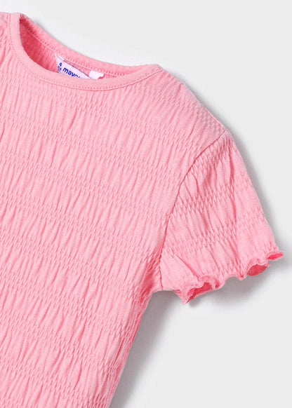 Camiseta M/C Jacquard Elastico Sku 3030 Color 62 Malva