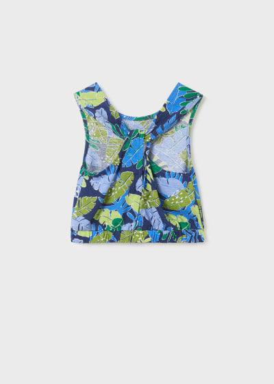 Top de tirantes estampado para chica Sku 6061 Color Indigo