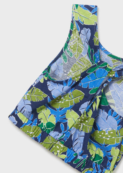 Top de tirantes estampado para chica Sku 6061 Color Indigo