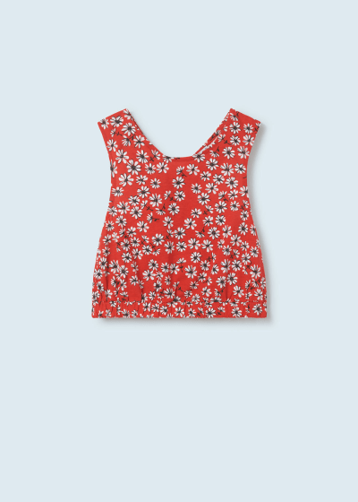 Top de tirantes estampado para chica Sku 6061 Color Rojo