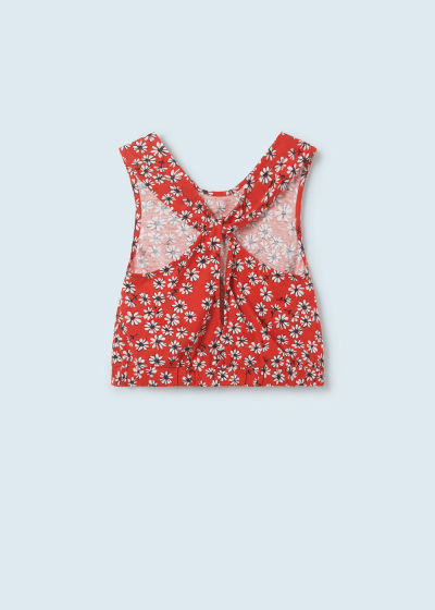 Top de tirantes estampado para chica Sku 6061 Color Rojo