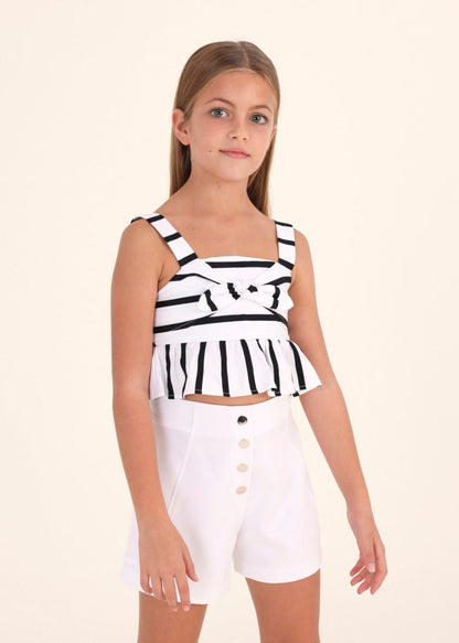 Top estampado con adorno de moño para chica MAYORAL Ref. 23/6065/66 Blanco