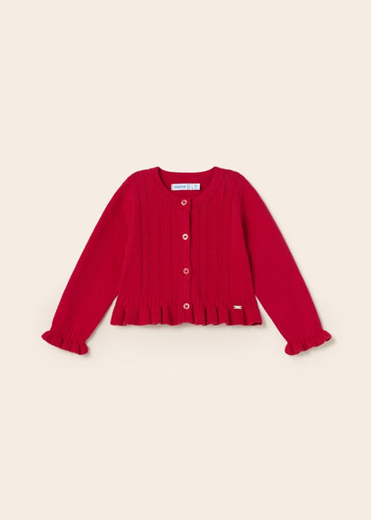 Torera de tricot con algodón sostenible para bebé Art. 23-01366-054 Rojo
