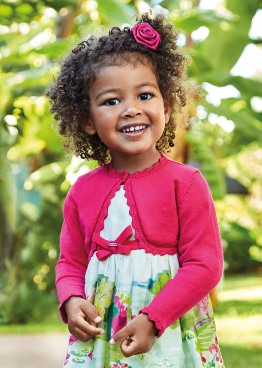 Torera tipo bolero de tricot con algodón sostenible para bebé Art. 23-00306-055 Orquídea