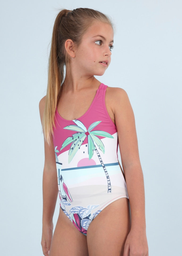Traje de baño estampado para chica Art. 23-06756-019 Buganvilla