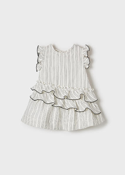 Vestido Doble Tela Lurex SKU 1923 Color Crudo