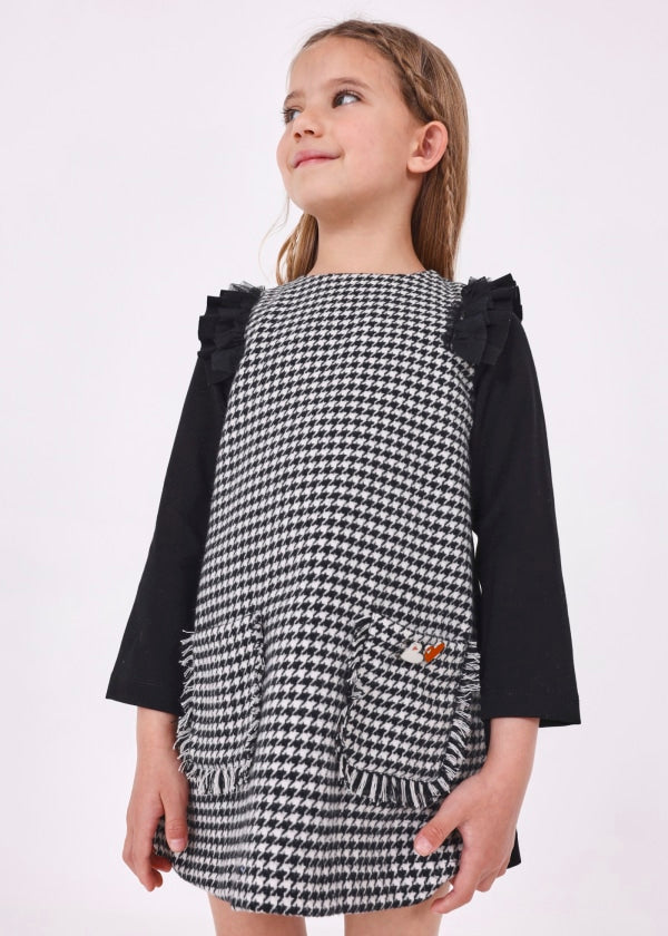 Vestido combinado punto roma MAYORAL Ref. 13/4921/46 Negro