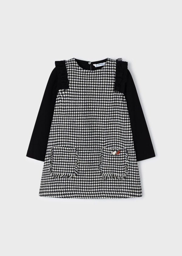 Vestido combinado punto roma MAYORAL Ref. 13/4921/46 Negro