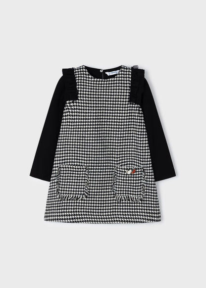 Vestido combinado punto roma MAYORAL Ref. 13/4921/46 Negro