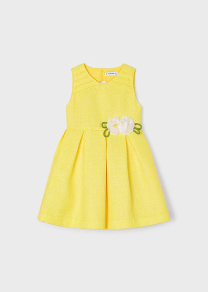 Vestido con aplique floral para niña MAYORAL Ref. 23/3914/75 Mimosa