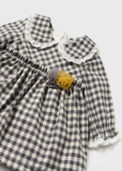 Vestido con cubrepañal Better Cotton recién nacido  Ref. 13-02866-027 Antracita