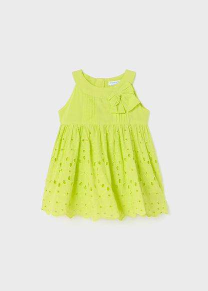 Vestido con falda perforada de algodón para bebé Art. 23-01962-045 Lima