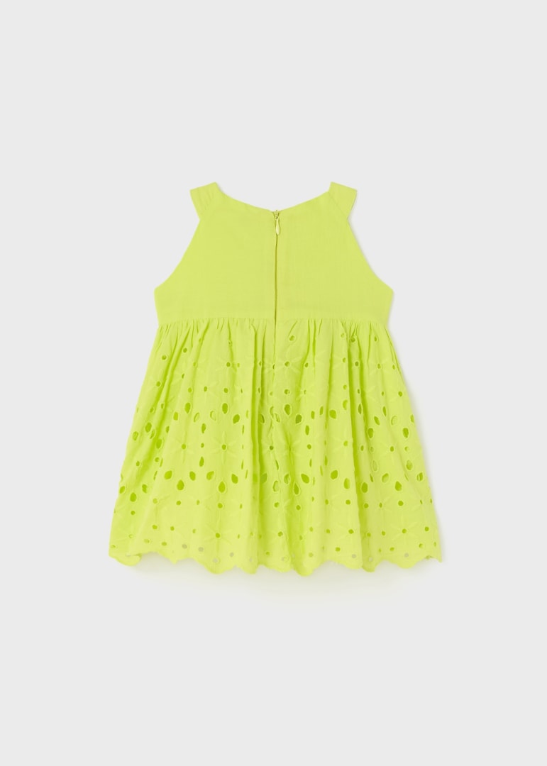 Vestido con falda perforada de algodón para bebé Art. 23-01962-045 Lima