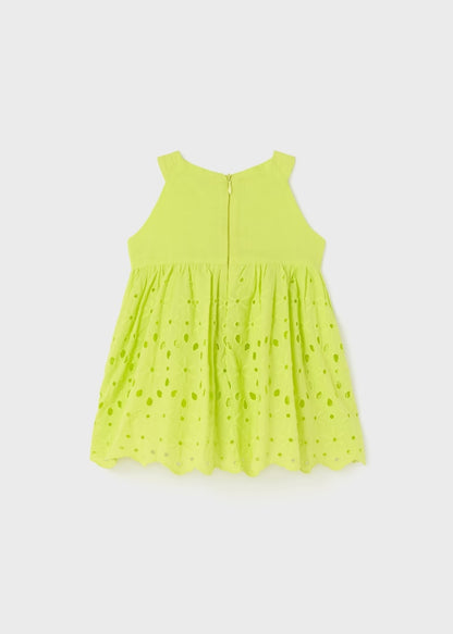 Vestido con falda perforada de algodón para bebé Art. 23-01962-045 Lima