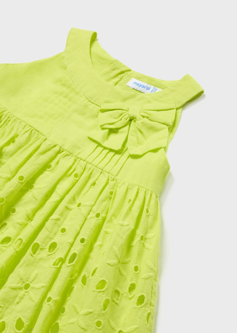 Vestido con falda perforada de algodón para bebé Art. 23-01962-045 Lima