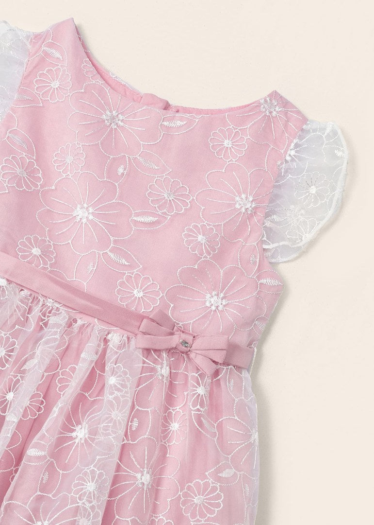 Vestido con motivo bordado para niña Art. 23-03911-015 Rosado