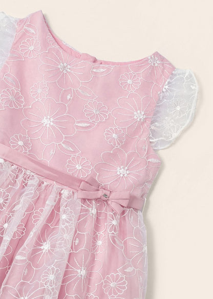 Vestido con motivo bordado para niña Art. 23-03911-015 Rosado
