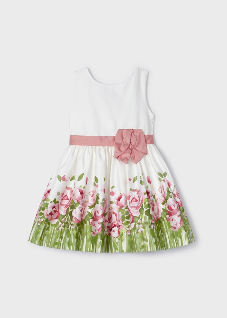 Vestido con motivo estampado de algodón para niña MAYORAL Ref. 23/3915/92 Rosado