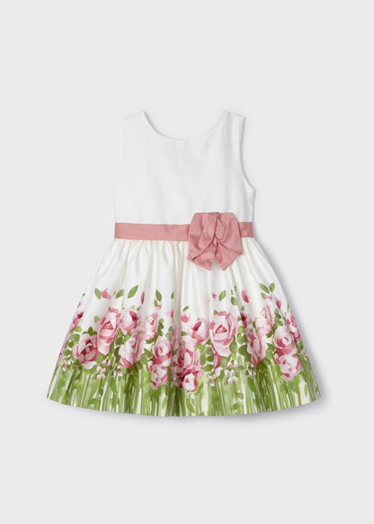 Vestido con motivo estampado de algodón para niña MAYORAL Ref. 23/3915/92 Rosado