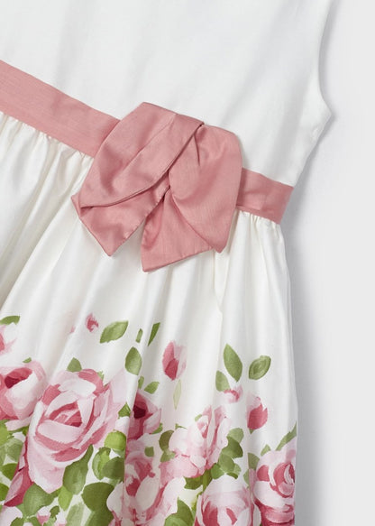 Vestido con motivo estampado de algodón para niña MAYORAL Ref. 23/3915/92 Rosado