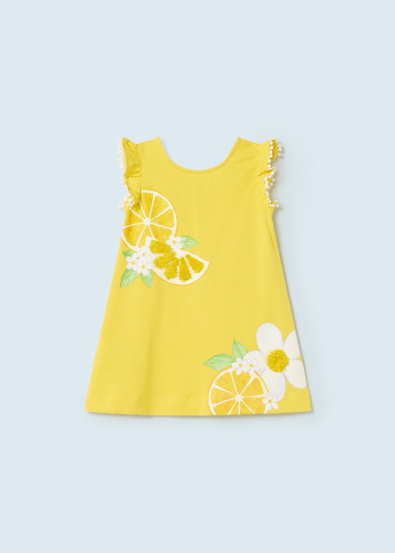 Vestido con motivo estampado de algodón sostenible para bebé Art. 23-01974-031 Mimosa