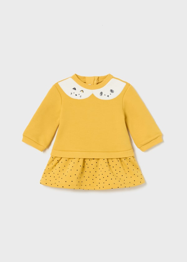 Vestido con sudadera simulada recién nacido  Ref. 13-02846-050 Honey