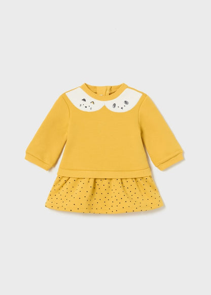 Vestido con sudadera simulada recién nacido  Ref. 13-02846-050 Honey