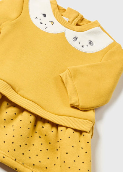 Vestido con sudadera simulada recién nacido  Ref. 13-02846-050 Honey