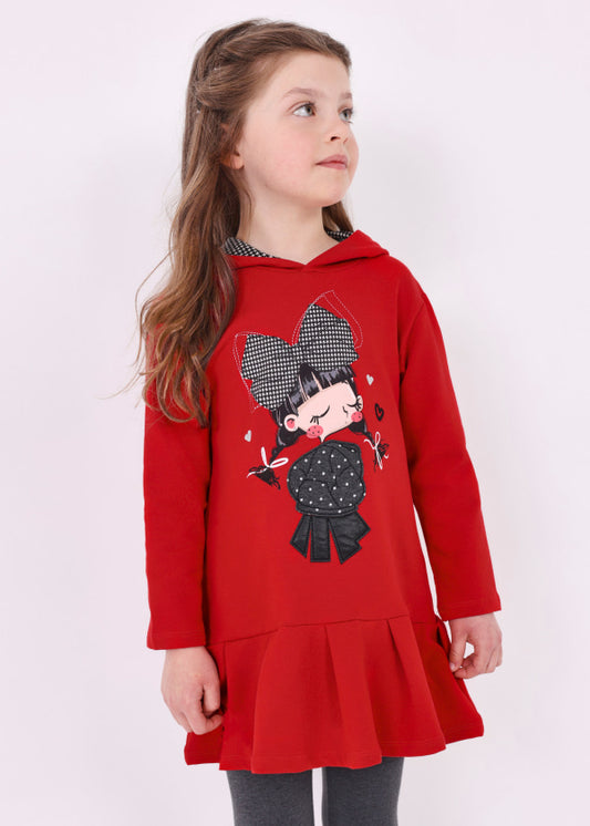 Vestido estampado Better Cotton niña MAYORAL Ref. 13-04933-020 Rojo