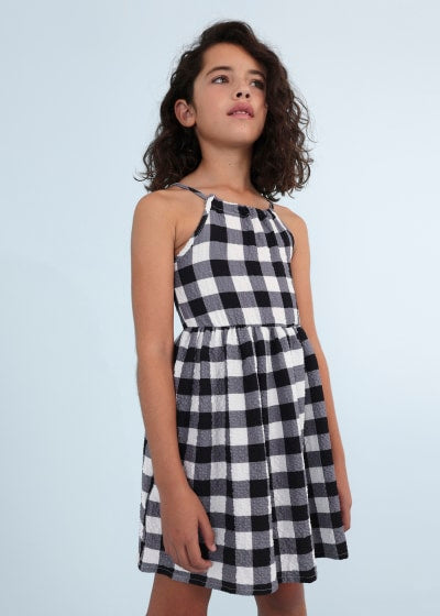 Vestido estampado con detalle cut out para chica Sku 6934 Color Negro