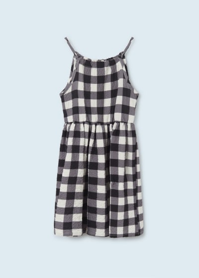 Vestido estampado con detalle cut out para chica Sku 6934 Color Negro