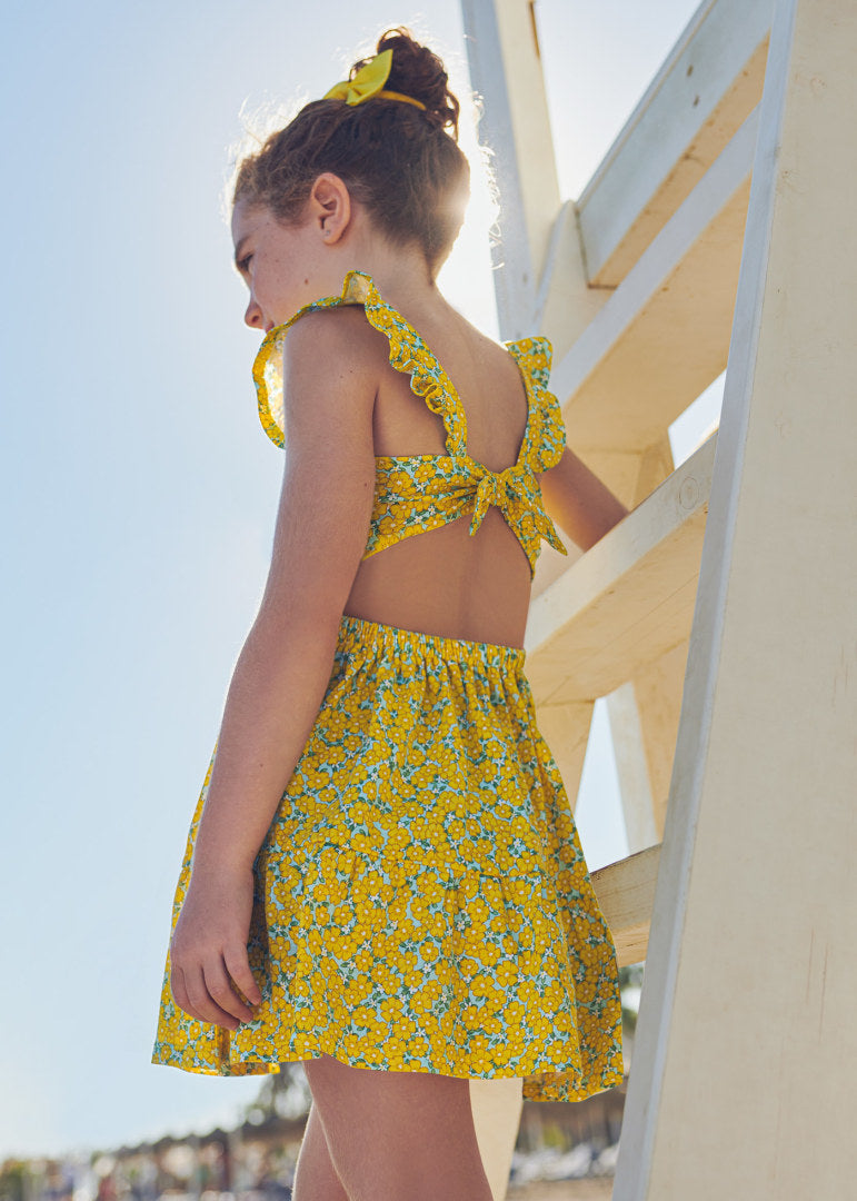Vestido estampado con detalle trasero de algodón para niña Art. 23-03942-050 Mimosa