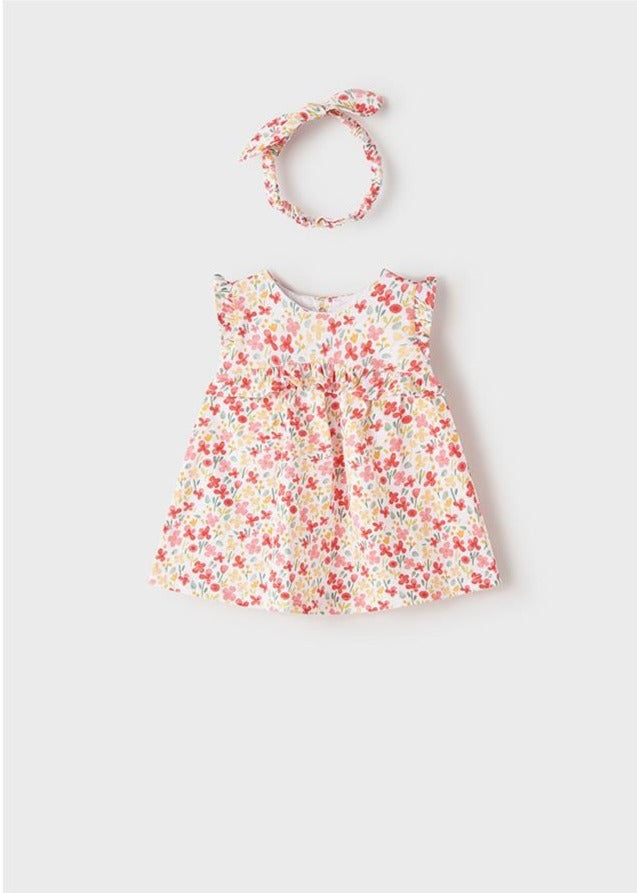 Vestido Estampado Con Diadema Para Recien Nacida Nina Sku 1857 Color Nectar