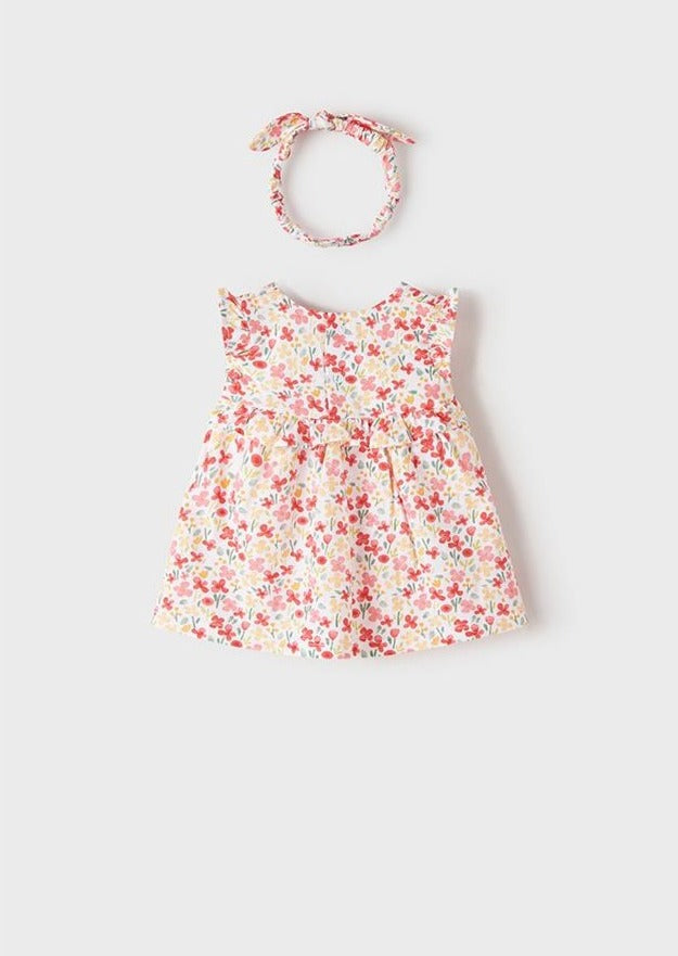 Vestido Estampado Con Diadema Para Recien Nacida Nina Sku 1857 Color Nectar