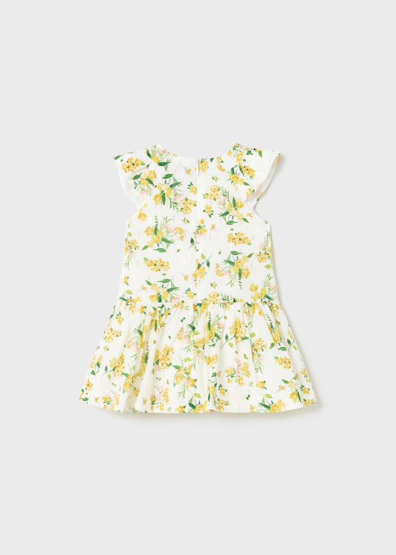 Vestido estampado con moño de algodón para bebé Art. 23-01958-038 Blanco