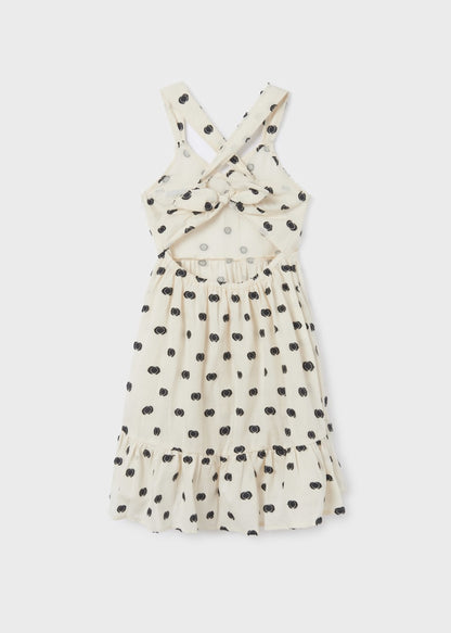 Vestido estampado de algodón para chica MAYORAL Ref. 23/6917/54 Garbanzo