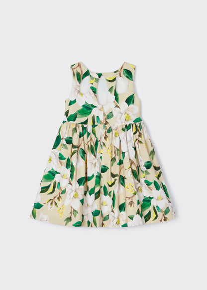 Vestido estampado de algodón para niña MAYORAL Ref. 23/3917/79 Beige
