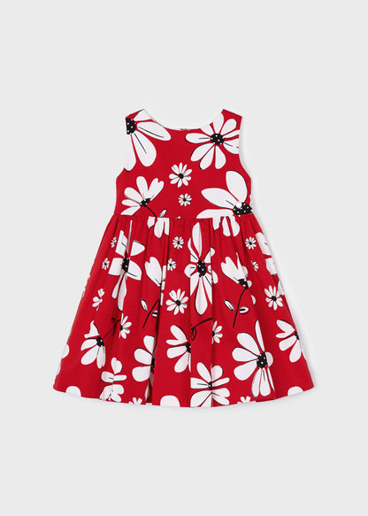 Vestido estampado de algodón para niña MAYORAL Ref. 23/3917/80 Rojo