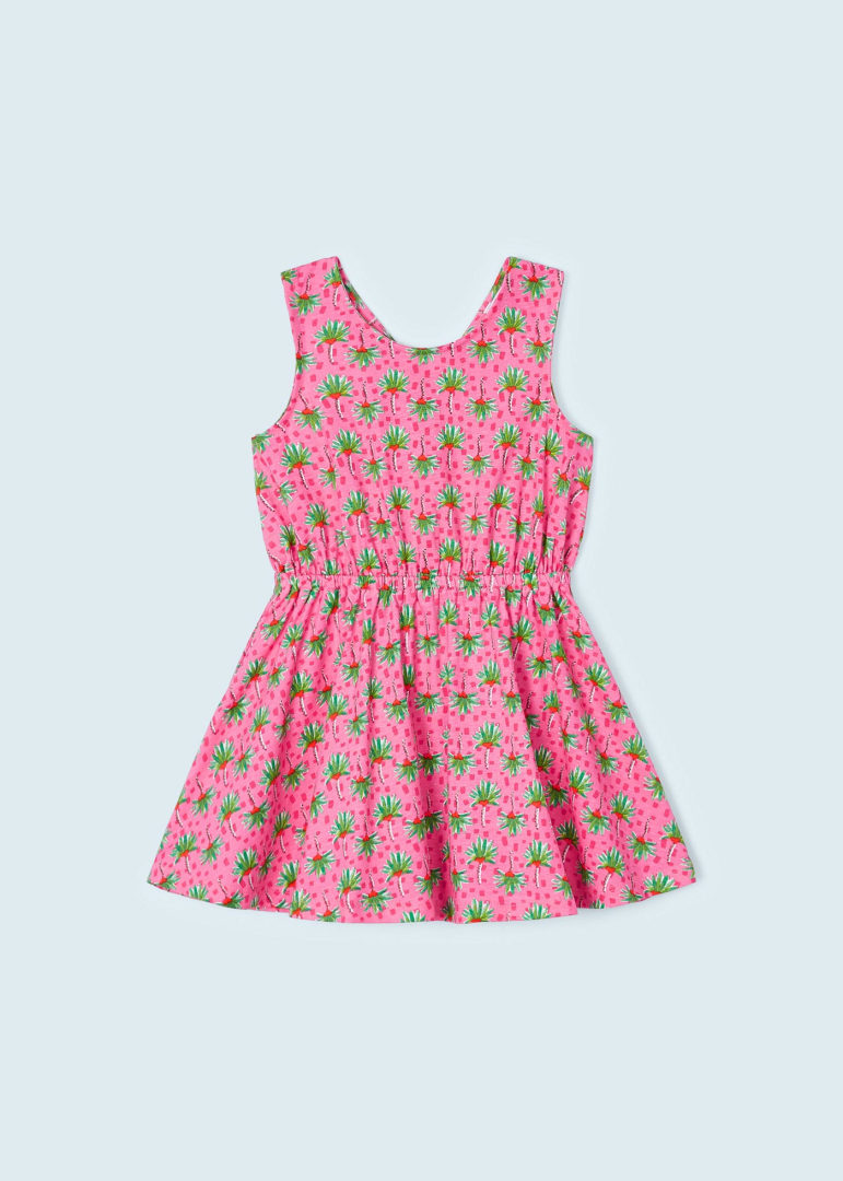 Vestido estampado de algodón sostenible para niña Art. 23-03943-026 Peonia
