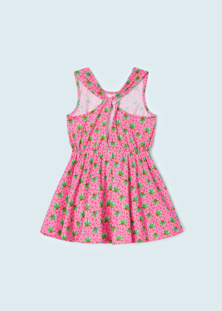 Vestido estampado de algodón sostenible para niña Art. 23-03943-026 Peonia
