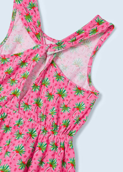 Vestido estampado de algodón sostenible para niña Art. 23-03943-026 Peonia
