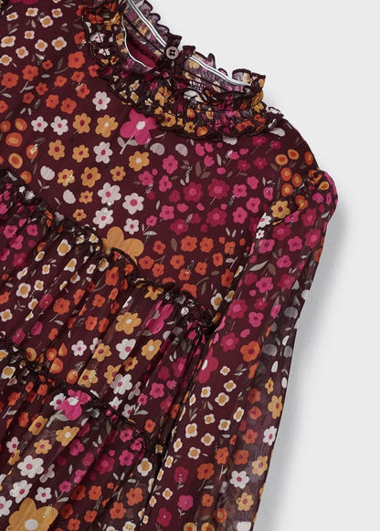 Vestido gasa estampada MAYORAL Ref. 13/4920/85 Mora