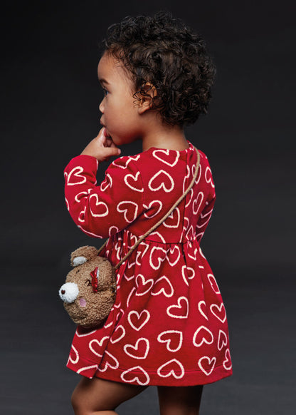 Vestido estampado jacquard bebé  Ref. 13-02988-059 Rojo