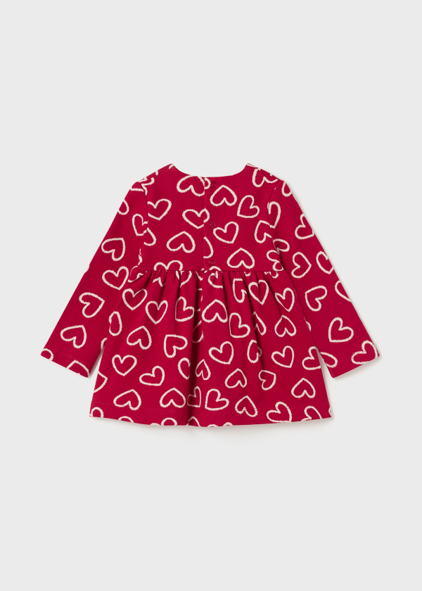 Vestido estampado jacquard bebé  Ref. 13-02988-059 Rojo