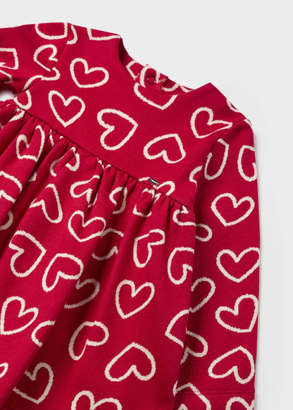 Vestido estampado jacquard bebé  Ref. 13-02988-059 Rojo
