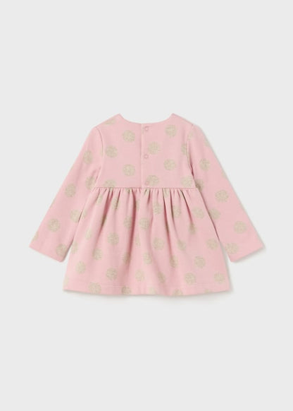 Vestido estampado jacquard bebé Vestido estampado jacquard bebé Ref. 13-02988-058 Rosado