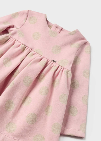 Vestido estampado jacquard bebé Vestido estampado jacquard bebé Ref. 13-02988-058 Rosado