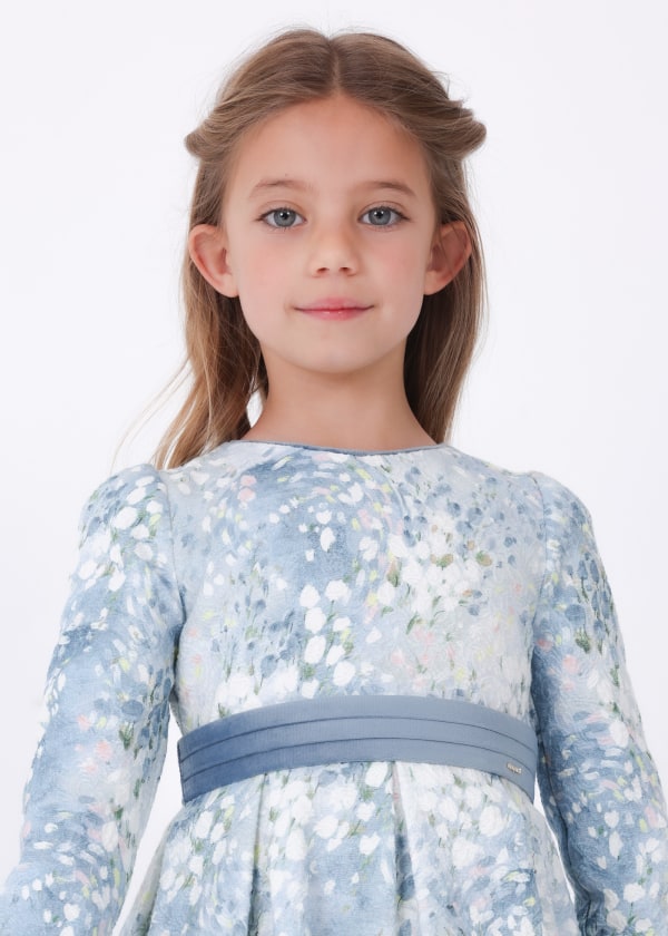 Vestido jacquard estampado MAYORAL Ref. 13/4913/65 Bluebell